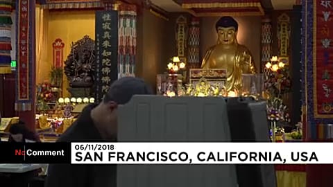 Watch: Voters cast their ballot in an unusual polling place in San Francisco 