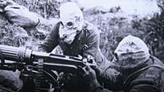 The exhibition includes photos taken at the front lines