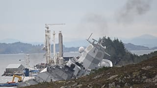 Colisión de una fragata militar y un petrolero en la costa Noruega 