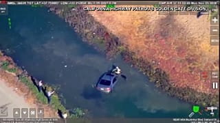 Watch: High-speed police chase ends with a splash