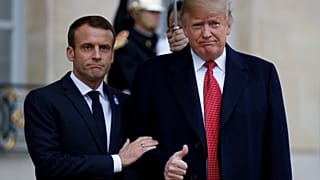 Trump begins spat with Macron before marking WW1 centenary