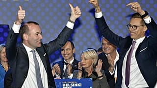 Manfred Weber of Germany and Alexander Stubb of Finland