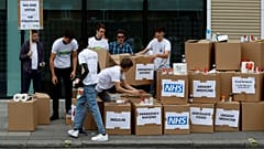 Protesters in London demonstrate against stockpiling for a 'no deal' Brexit