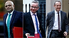 Sajid Javid, Michael Gove and Dominic Raab