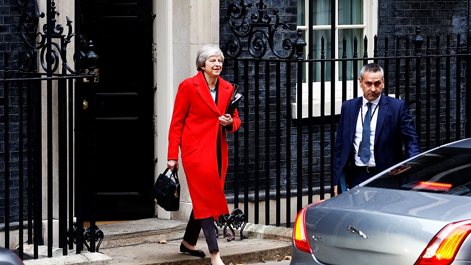 Theresa May leaves 10 Downing Street