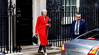 Theresa May leaves 10 Downing Street