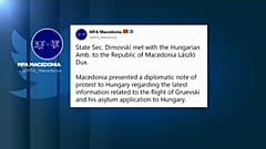 Bekérették Magyarország macedóniai nagykövetét
