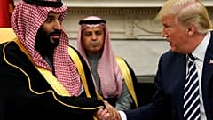 U.S. President Trump with Saudi Arabia's Crown Prince Mohammed bin Salman