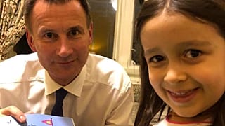 Jeremy Hunt with Nazanin's daughter Gabriella in Iran
