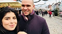Matthew Hedges with his wife Daniela Tejada 