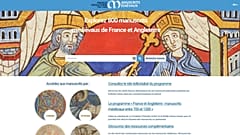 Capture d'écran du site manuscrits-france-angleterre.org