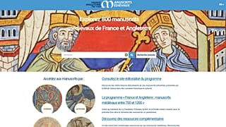 Capture d'écran du site manuscrits-france-angleterre.org