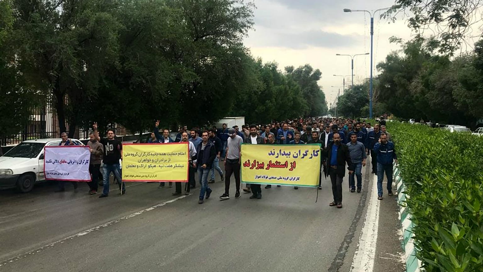 پانزدهمین روز اعتراض کارگران فولاد اهواز