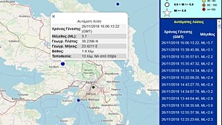 Σεισμός 3,7 ρίχτερ στη Θήβα- Αισθητός στην Αθήνα