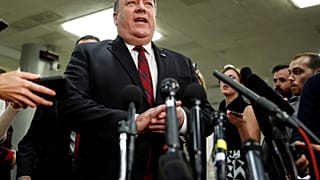 Mike Pompeo addresses the media about Khashoggi's murder