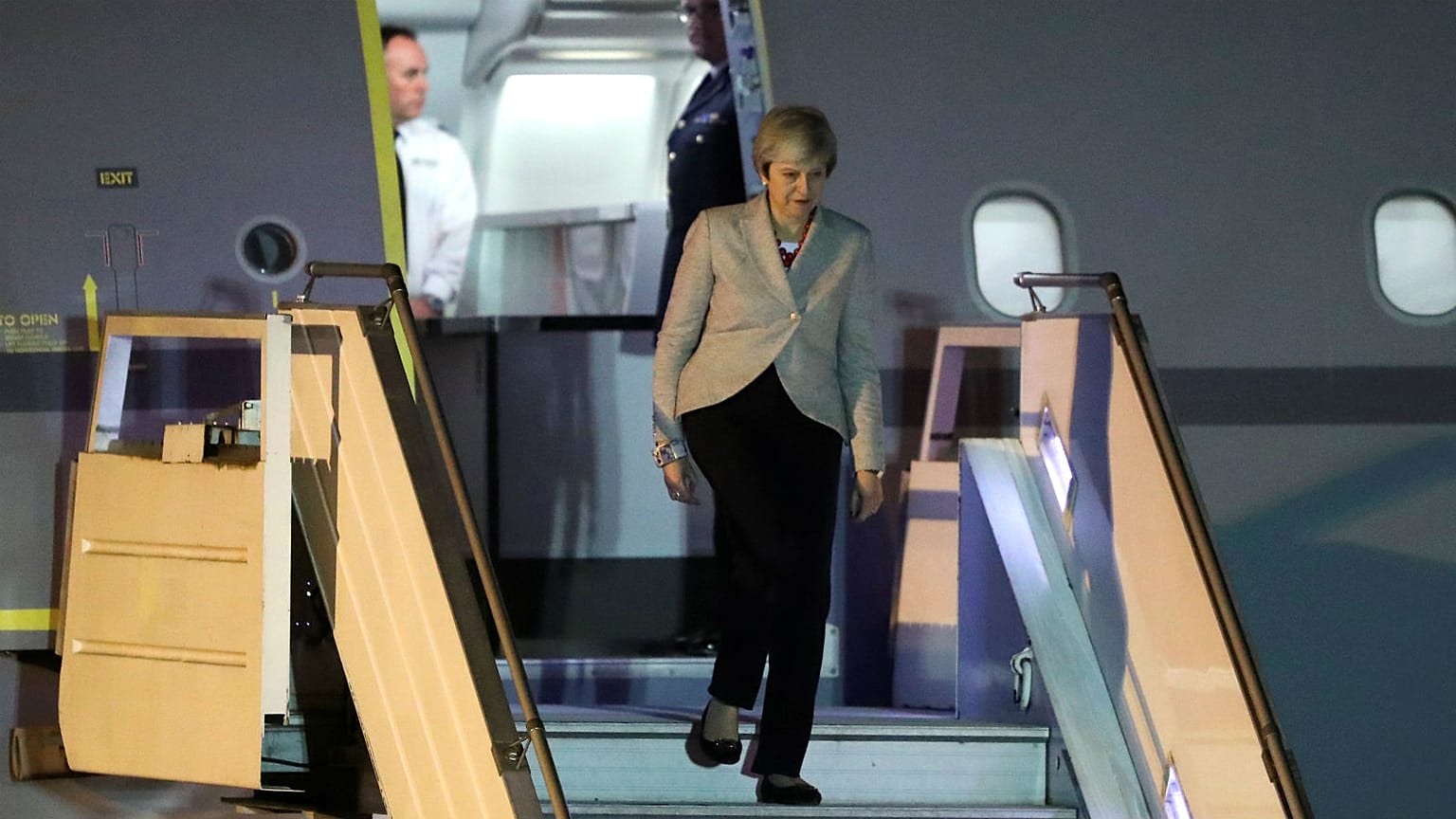 British Prime Minister Theresa May arrives at the G-20 summit in Argentina