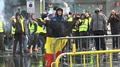  Gelbwesten vor der EU-Haustür in Brüssel