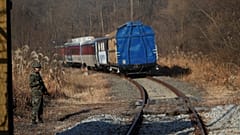 A South Korean train travels to North Korea