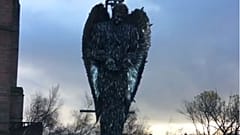 Sculpture made with 100,000 blades highlights UK knife crime problem