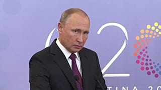 Владимир Путин на конференции в Буэнос-Айресе