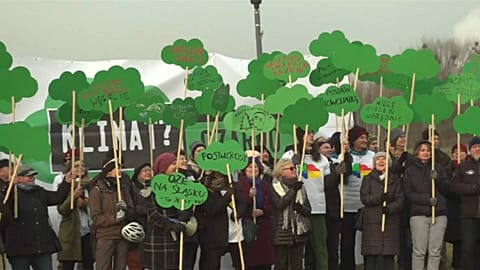 Manifestação ambientalistas em Katowice antes da COP24