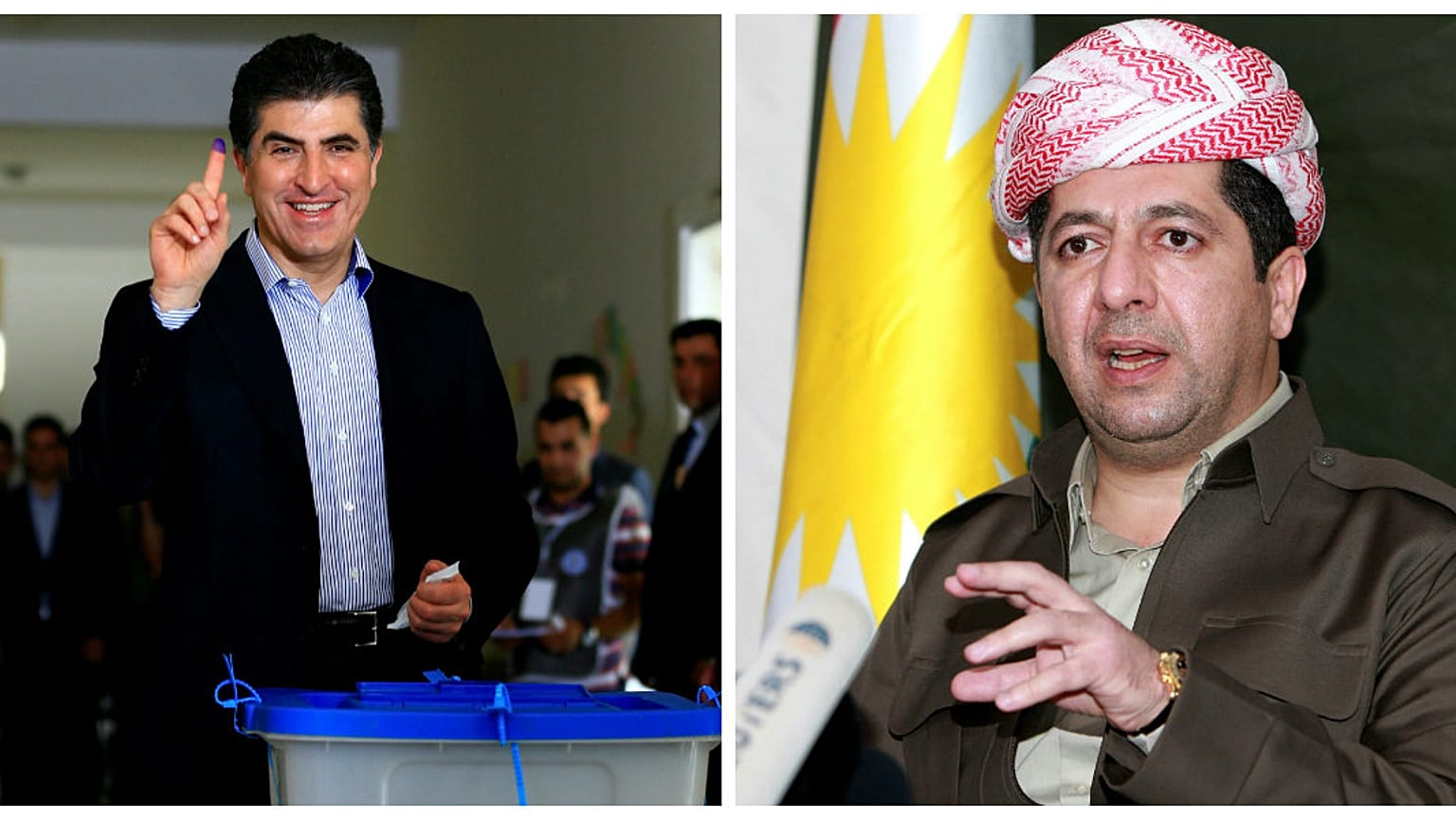 Neçirvan Barzani ve Mesrur Barzani 