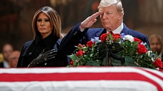 Washington: Trump erweist George H.W. Bush letzte Ehre