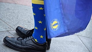 EU-párti tüntető Londonban