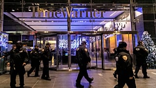 Police at the Time Warner Centre building