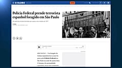 Portada digital del diario brasileño O Globo informando de la detención
