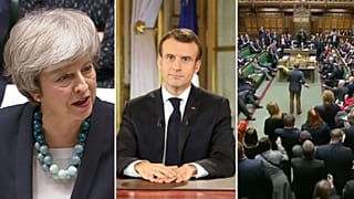 Theresa May, Emmanuel Macron, British parliament