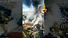 Italy: Black acrid smoke spreads across Rome after a fire in a rubbish dump in the north of the city