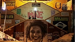 Mural em São Paulo em tributo à vereadora assassinada Marielle Franco