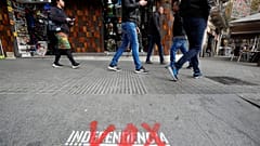 Name of the Spanish right-wing party VOX sprayed in Barcelona on Dec 12.