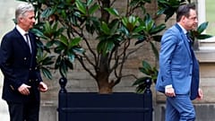 Bart De Wever, presidente del N-VA, se va tras la reunión con el rey Felipe