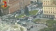 Roma bloccata dai torpedoni