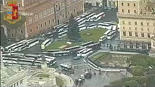 Roma bloccata dai torpedoni