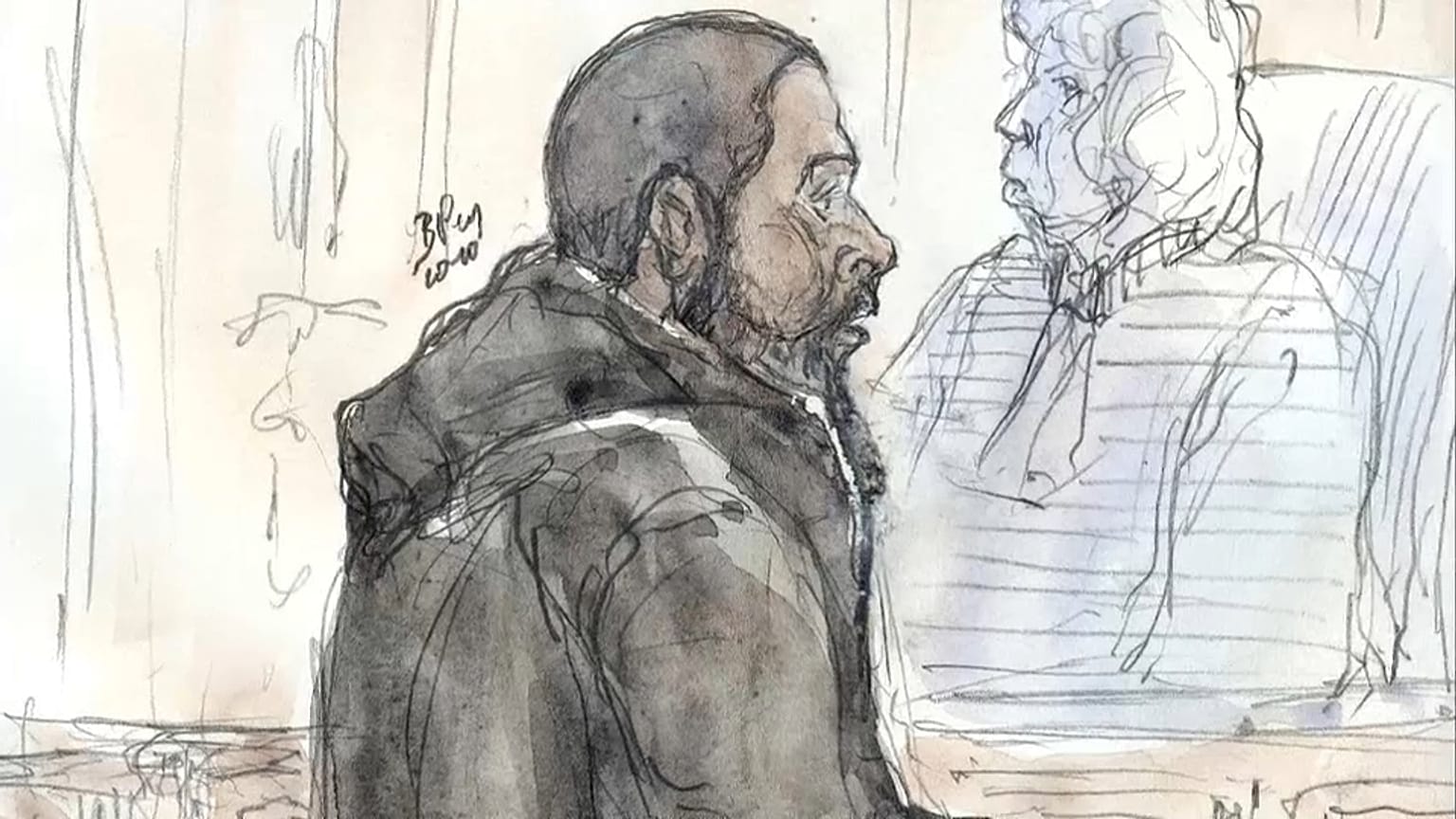 Image de Peter Cherif lors d'un procès