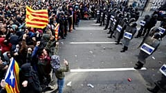 Tensión en las calles de Barcelona