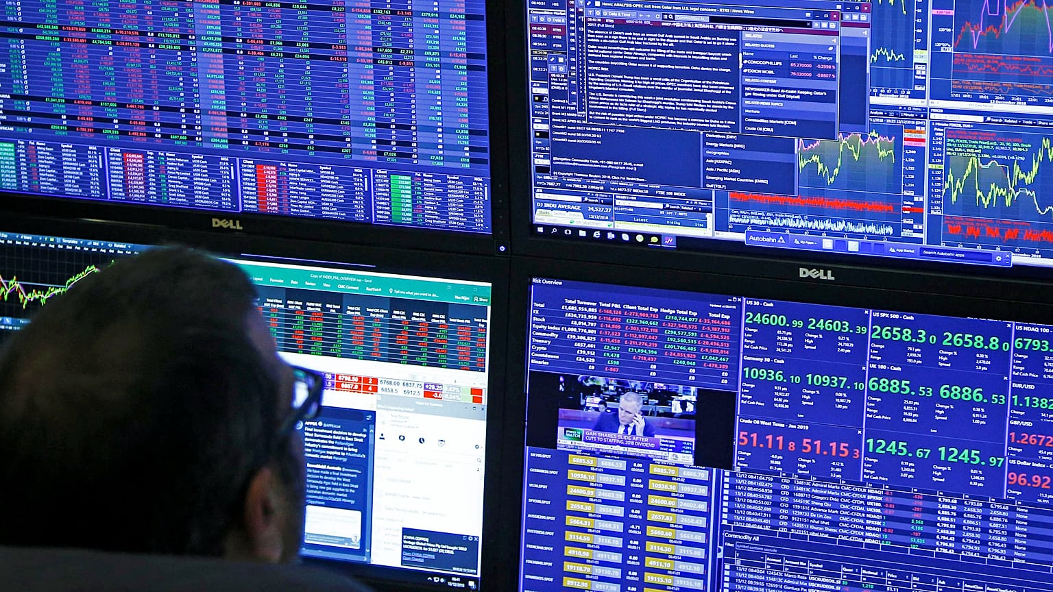 market data at CMC Markets in London