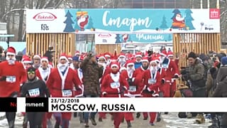 La course des pères Noël