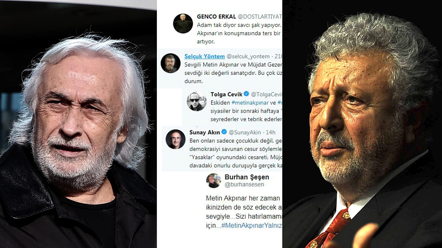 Akpınar ve Gezen'e sanatçılardan destek mesajı yağdı