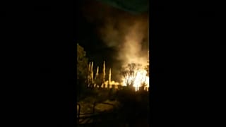 حزب الله ينشر فيديو يقول إنه للدفاعات الجوية السورية خلال تصديها للهجوم الإسرائيلي