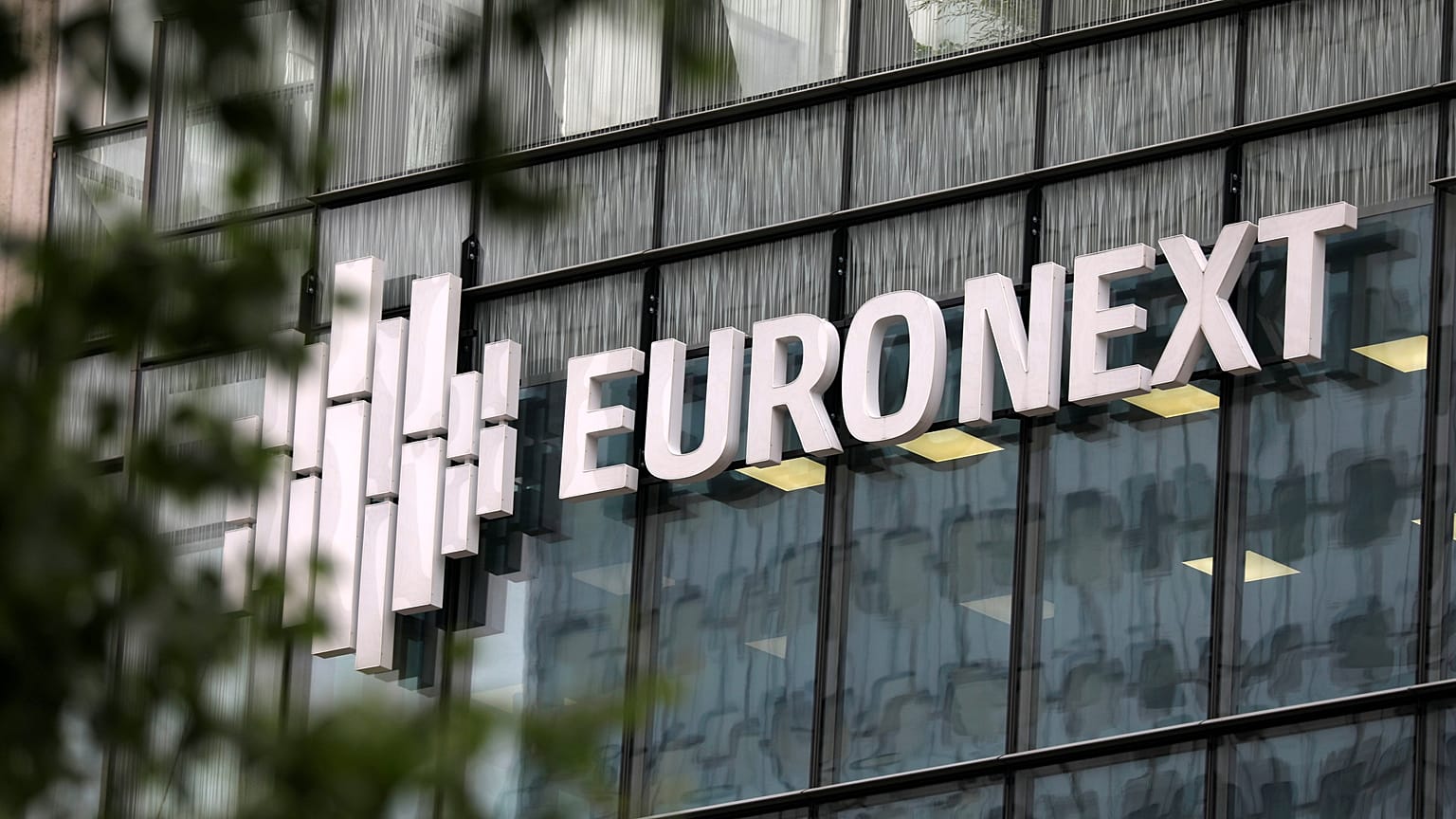 The logo of stock market operator Euronext 