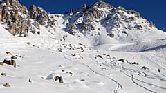 A generic view of an off-piste area in the French Alps