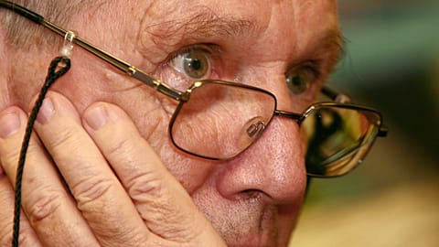 Amos Oz in 2006 at the Russian PEN centre in Moscow