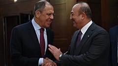 Rusya Dışişleri Bakanı Sergey Lavrov Türk Dışişleri Bakanı Mevlüt Çavuşoğlu