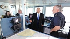 Sajid Javid meets Border Force staff in Dover on Jan 2, 2019