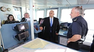 Sajid Javid meets Border Force staff in Dover on Jan 2, 2019