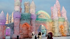 Wettbewerb in China: Wer erschafft die schönste Eisskulptur?